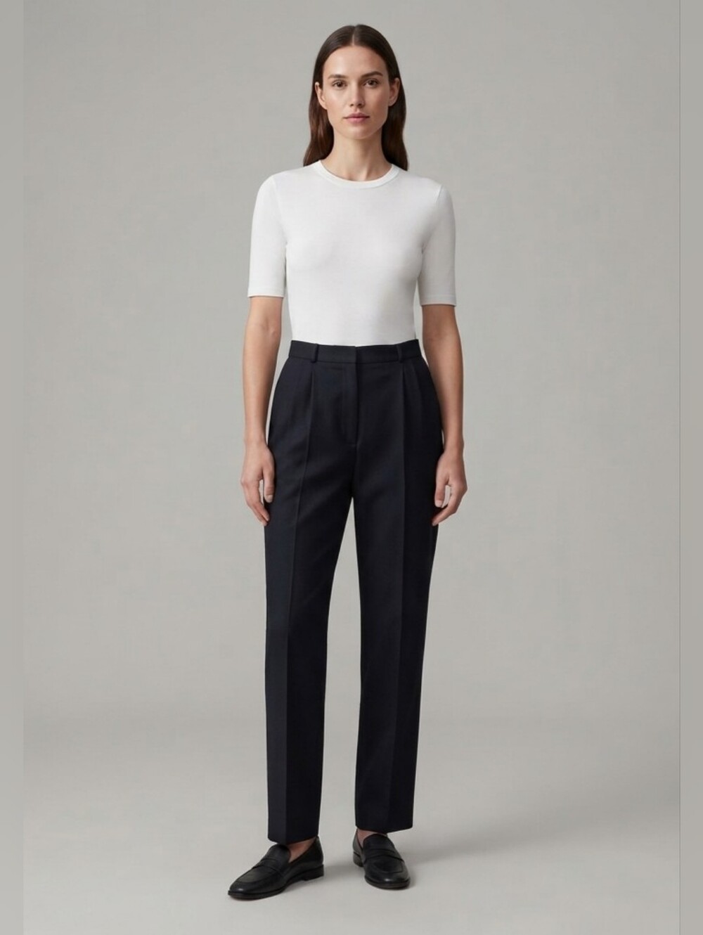 Vintage 100% Pure Virgin Wool Pleated Dress Pants Tailored Size 10 Corporate